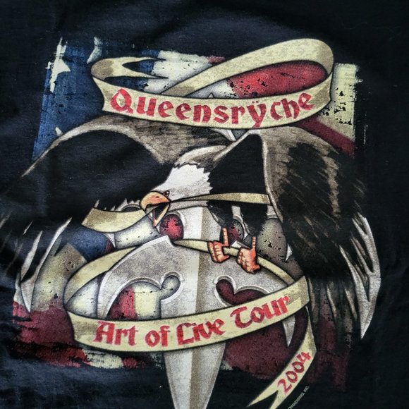 Vintage Queensryche "Art of Live" World Tour 2004 Concert T Shirt Men's Medium - Picture 1 of 6